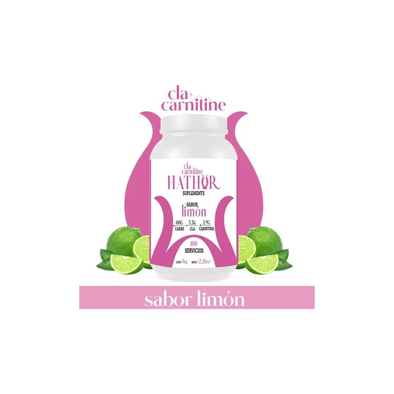 Cla Carnitina 1kg Hathor Suplements 100 Servicios Sabores