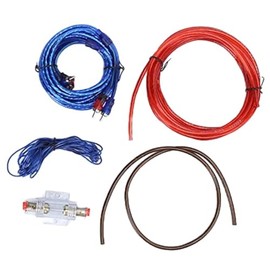 Kit de Cables de Alimentación para Amplificador, Cableado de Instalación Verdadero 4 AWG, Cable Duradero con Mejor Conductividad, Kit de Cableado de Subwoofer, Kit de Cableado de
