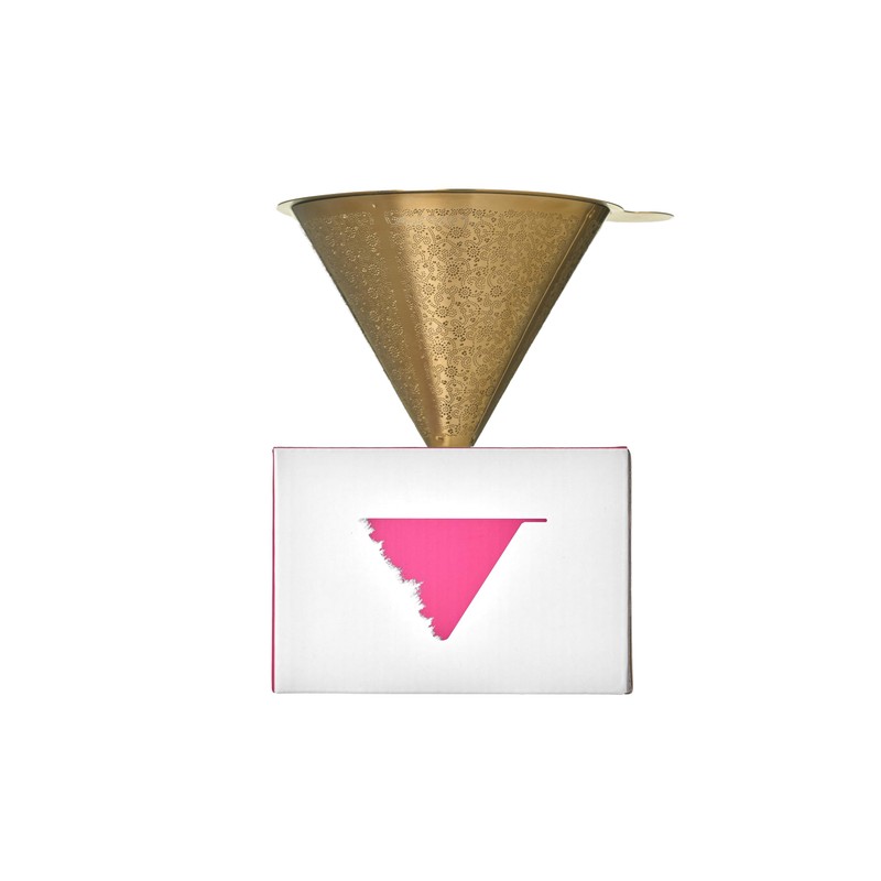 ATHIA GOLDEN DRIPPER, STAINLESS STEEL COFFEE FILTER, PAPERLESS FILTER, REUSABLE