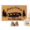 WoodByStu Happy Campers, Last Name, Closing Gift, Real Estate, Doormat,
