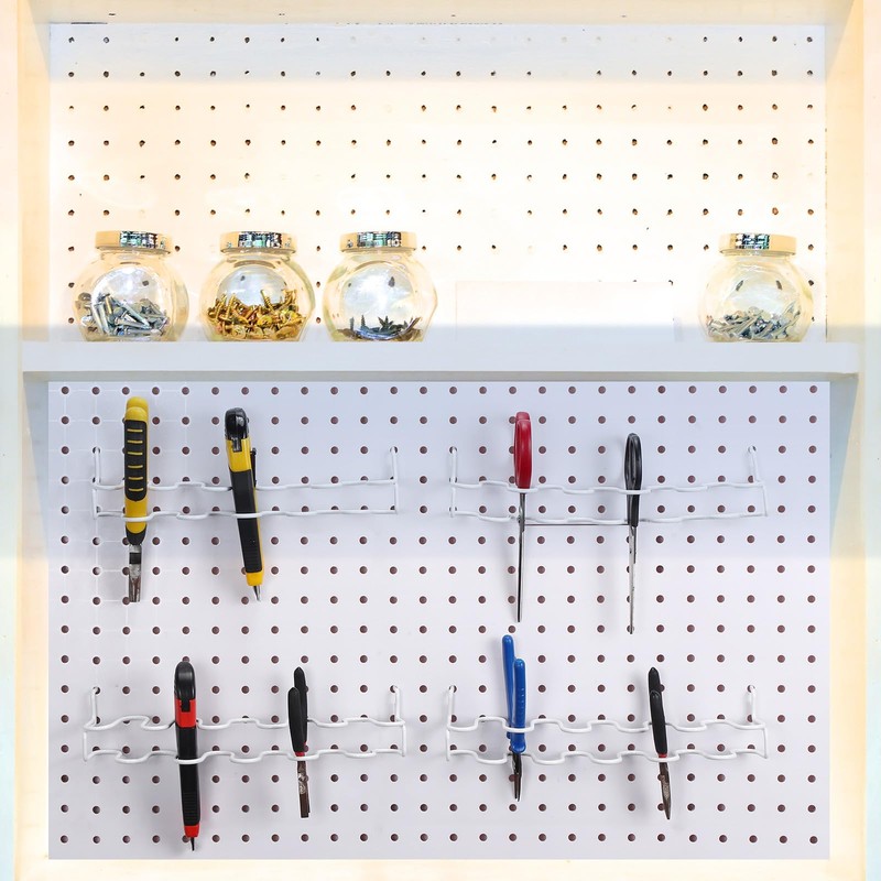 Hanaive 4 Pieces Pegboard Pliers Holder, Holds 11 Plier Per