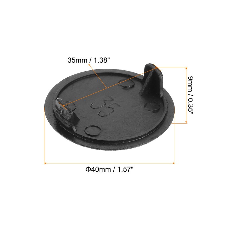 uxcell 10Pcs Hinge Hole Covers, 35mm(1-3/8") Dia Plastic Concealed Hole