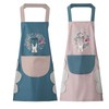 DILLMAN Women Kitchen Apron with Hand Wipe Pockets，Big Pocket,Hand-wiping, Waterproof