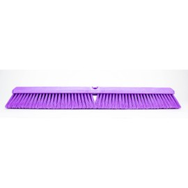 SPARTA 41891EC68 Omni Sweep Plastic Push Broom Head, Heavy Duty, Industrial Broom With Color Code System For Outdoor, Indoor, Garage, Concrete, Patio, Kitchen, Bathroom, 24 Inches, Purple