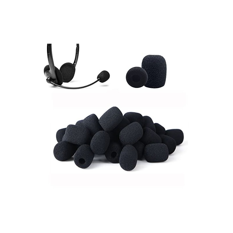 30Piezas Fundas de Espuma para Micrófonos,8mm Micrófono Lavalier Parasol para