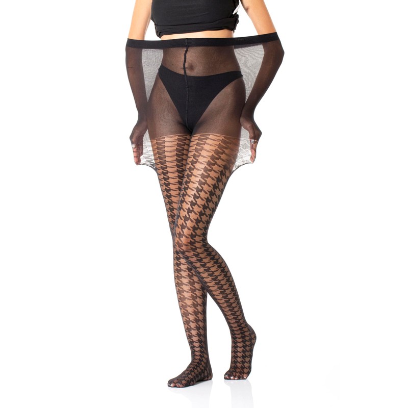 Gi&Gi Tights Large Sizes Women's Pattern Transparent Tights 40 Denier
