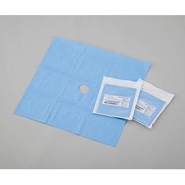 As One RBD-66H9NW Navis Blue Drape (Perforated), Diameter 90 Circle Center Hole (10 Pack), Height x /0-119-27