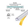 CRL Shower Door Translucent Vinyl Bulb Seal with Pre-Applied Tape