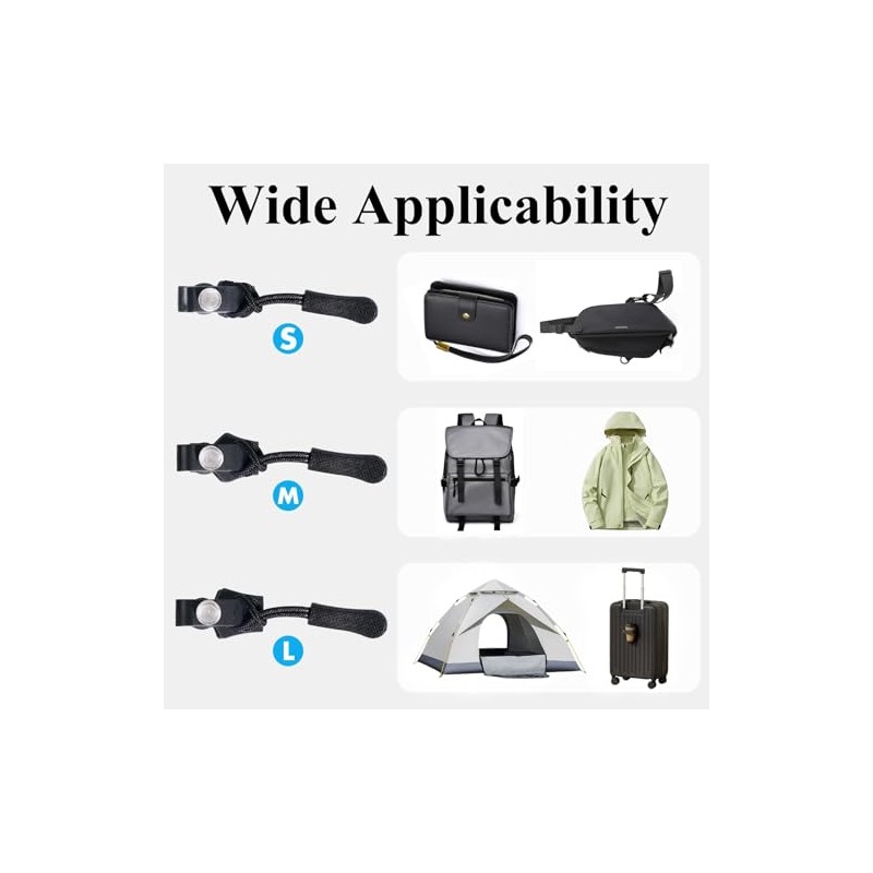 30Pcs Zipper Puller Replacement, Zipper Repair Kit, Removable Zipper Repair