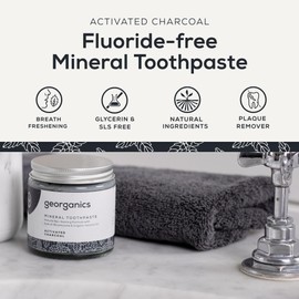 georganics Toothpaste 60mL, Toothpaste (Activated Charcoal)
