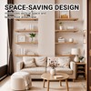 SKYSEN 4 Pack 10" Floating Shelf Bracket, Shelves Brackets, Wood