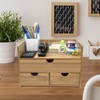 Sorbus Bamboo Desk Organizer - 3-Tier 100% Bamboo Desktop Organizers