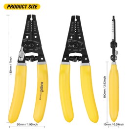 KATA 20-32 AWG Wire Stripper Cutter Wire Stripping Tool and Multi-Function Hand Tool for Stranded and Solid Copper Cable. Aluminum Wire