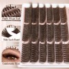 Yawamica Brown Fluffy Lash Clusters 100D Volume Wispy Eyelash Clusters