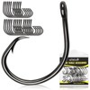 Dovesun Circle Hooks Saltwater 25pcs, 3X Strong Circle Fishing Hooks