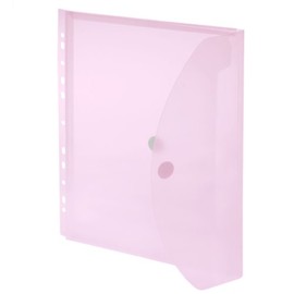 Transparent Envelope, Expandable, Punched Pockets A4 Red Pack of 10, Transparent