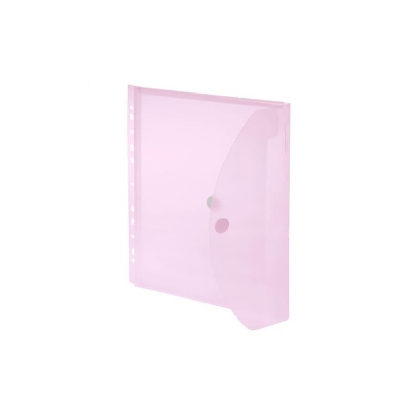 Transparent Envelope, Expandable, Punched Pockets A4 Red Pack of 10,