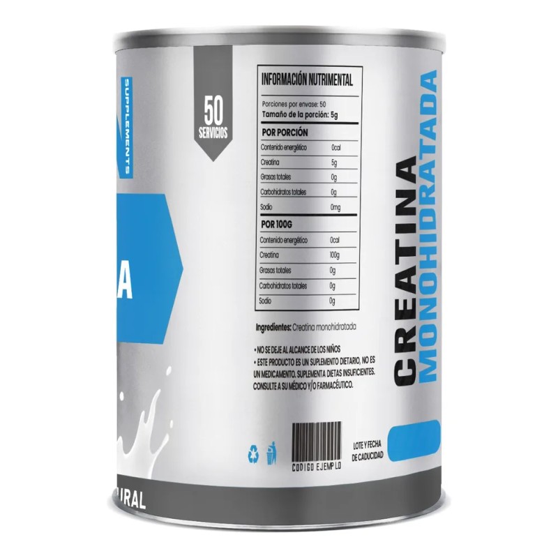 Creatina Suplemento Monohidratada D-mon 250g 50 Servicios Natural