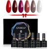 Anself 6PCS/Set Gel Nail Polish Set Multi-colors Odorless Long Lasting