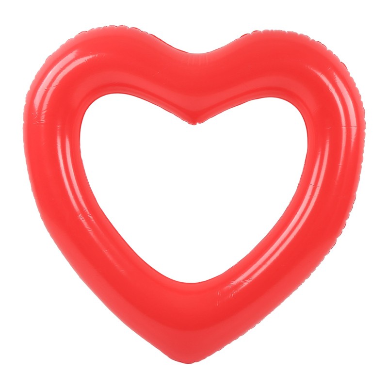 Heart Shaped Swimming Circle 120cm Thick Tear Resistant PVC Material