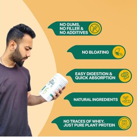 Generic Generic Vegan Plant Protein Powder (330g, Unflavoured) 27G Protein (Pea Protein Isolate) with Complete Amino Acid Profile, for Strength, Recovery, Energy & Stamina