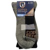 Copper Defense Men's Core Socks, Crew - Black, 6-12