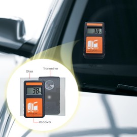 Window Tint Meter Window Tint Reader, 100% VLT Visual Light Transmission Tester Continuous Measurement Transmitter and Receiver Tint Meter for Car Vehicle Window Curtains