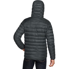 TSLA Men's Lightweight Packable Accent Puffer Jacket, Water-Resistant Winter Jackets, Hoodie Jacket Charcoal, XX-Large