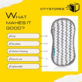 Citystores® MNK M Cloth Kitchen Pad Anti-bacterial Protection Microfibre Non-scratch Dual Sided Effective Cleaning 3713