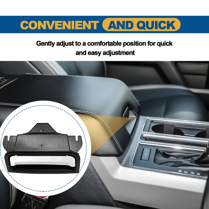 Icyhaws Center Console Latch, Silver Plate Armrest Lid Lock Compatible