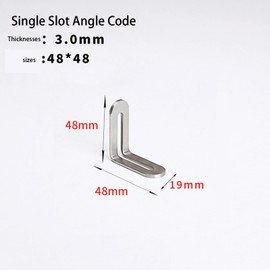 8 Pcs Corner Brackets, Stainless Steel L Brackets Adjustable Angle Corner Brace Wood Connectors for Furniture, 48mmx48mm