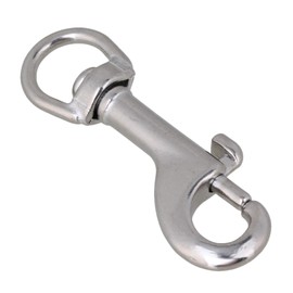 BQLZR 70mm Silver 304 Stainless Steel Swivel-Eye Bolt Snap Hook Round Swivel for Keychain Strap Pet Chains