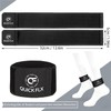 Shin Pads (Black) with Strap, QUICKFLX with EVA for Adults