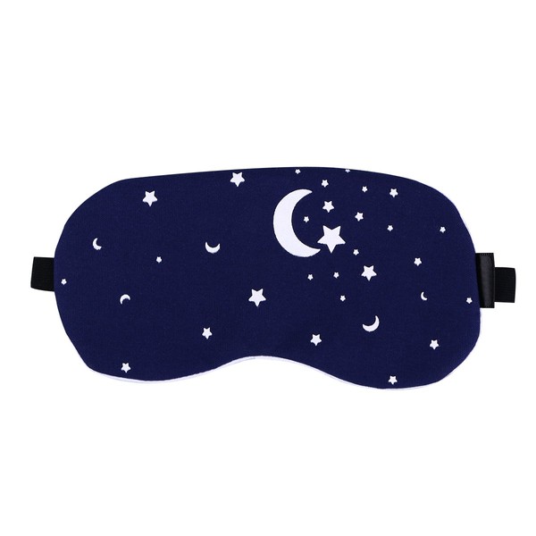 ROSENICE Sleeping Mask with Cooling Pad, Adjustable Sleep Eye Mask, Blindfold (Starry Sky)
