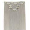 LAAVOO Platinum Blonde Clip in Hair Extensions Human Hair 20
