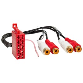 tomzz Audio 7500-009 ISO Plug Housing Line-Out 10-Pin Preamplifier Adaptor RCA 4-Channel Remote