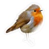 Spreadshirt Robin Design Sticker 10 x 10 cm Glossy Transparent