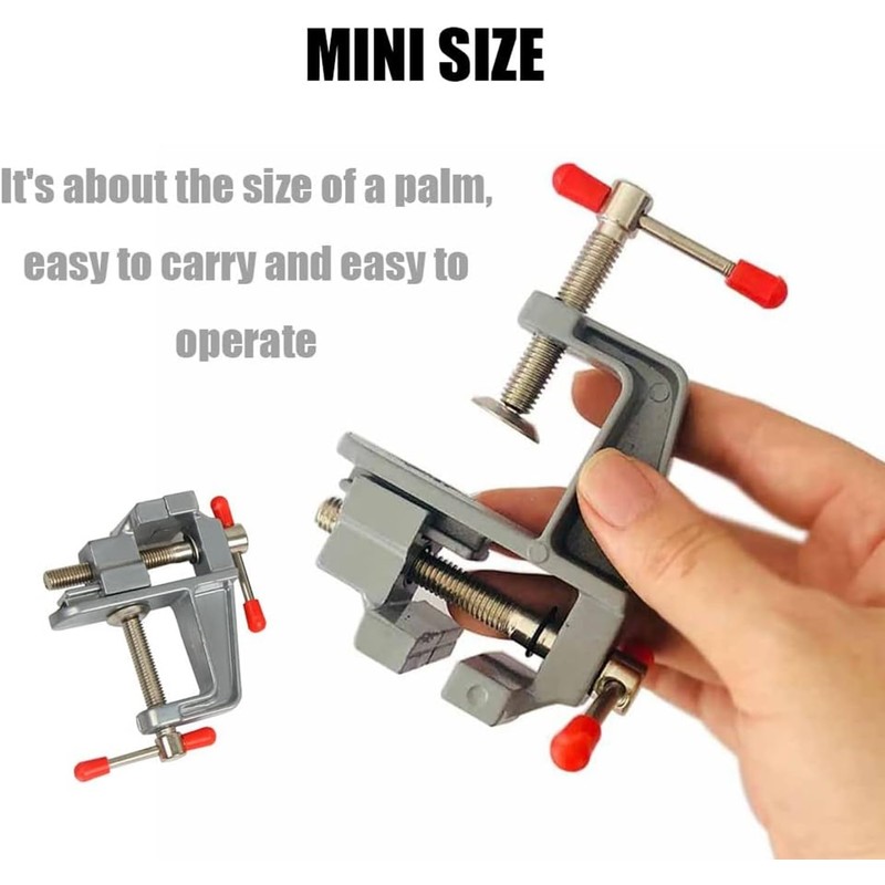 AYMBH Aluminum Alloy Mini Table Base Bench Work Vise Clamp