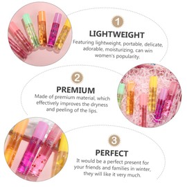 Healeved 5pcs Fruit-flavored Lip Glosses Moisturizing Lipsticks Transparent Lips Pomades