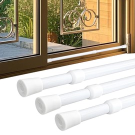 toresper Sliding Door Security Bar,Window Security Bars Adjustable Sliding Door Lock Bars with Rubber Tips, Diameter 1.2" Window Safety Lock Bar Stopper (19.6''-35.4'', 3, Count)