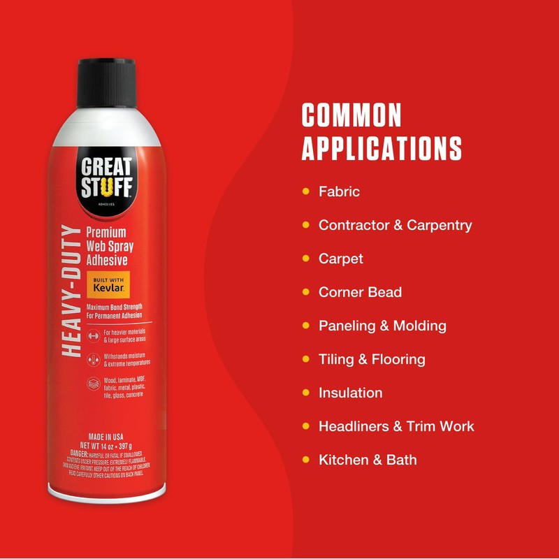 Great Stuff™ Heavy-Duty/Multi-Use Adhesive 2-Pack - 14 oz - Aerosol