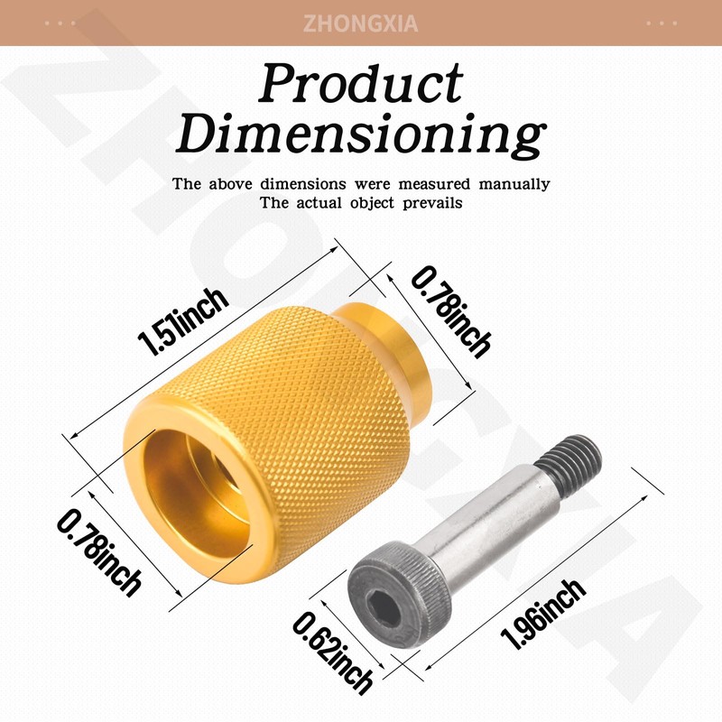 ZHONGXIA Upgrade Aluminum Alloy Stubby Knob Compatible with Dewalt DW735