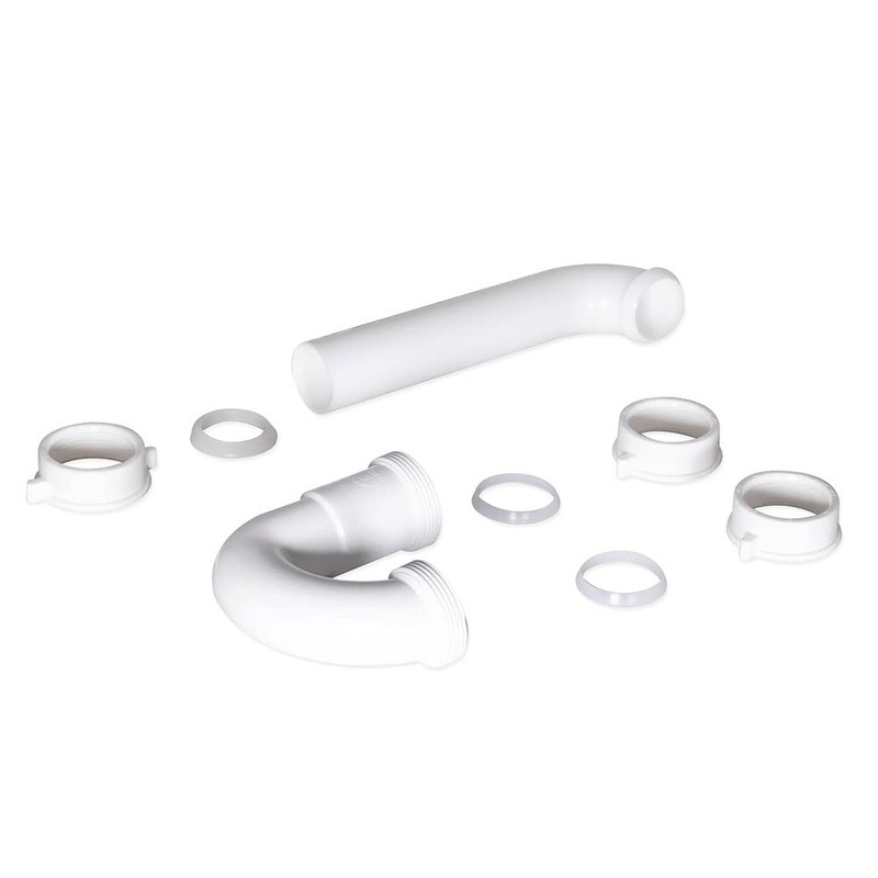 EZ-FLO 1-1/2 Inch P-Trap with Adapter for Tubular Drain Applications,