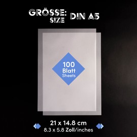 WINTEX Transparent Tracing Paper A5 - Pack of 100 - Trace Pad Sheets for Inkjet Printing - Transparency Papers for Design & Architecture