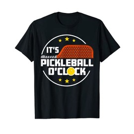 Es ist Pickleball o Clock | Pickleball T-Shirt, black