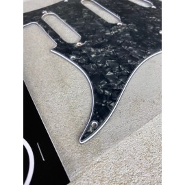 SILVER SKY MOD SHOP PRS SILVER SKY SE LEFT HANDED PICKGUARD & BACKPLATE BLACK PEARLOID PICK GUARD