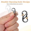 COMNICO Zipper Lock Clips, 9 PCS Alloy Double Opening Theft