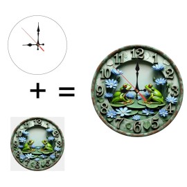 Emotional Connection 25x25cm Wooden Clock Functional and Meaningfulsheet size: 25*25cm/9.843*9.843inch, color: White