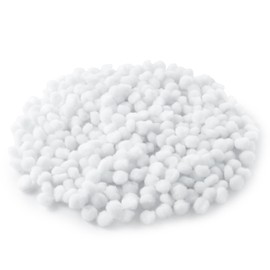 300 Pcs Assorted Pom Poms, Teens Craft Pom Poms, White Fluffy Pom Poms Balls, Crafts Small Mini Poms for Decorating Gifts Package and DIY Creative Crafts Decorations