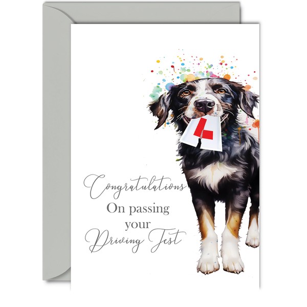 Just Passed Driving Test Card - Party Dog - Congratulations